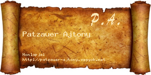 Patzauer Ajtony névjegykártya